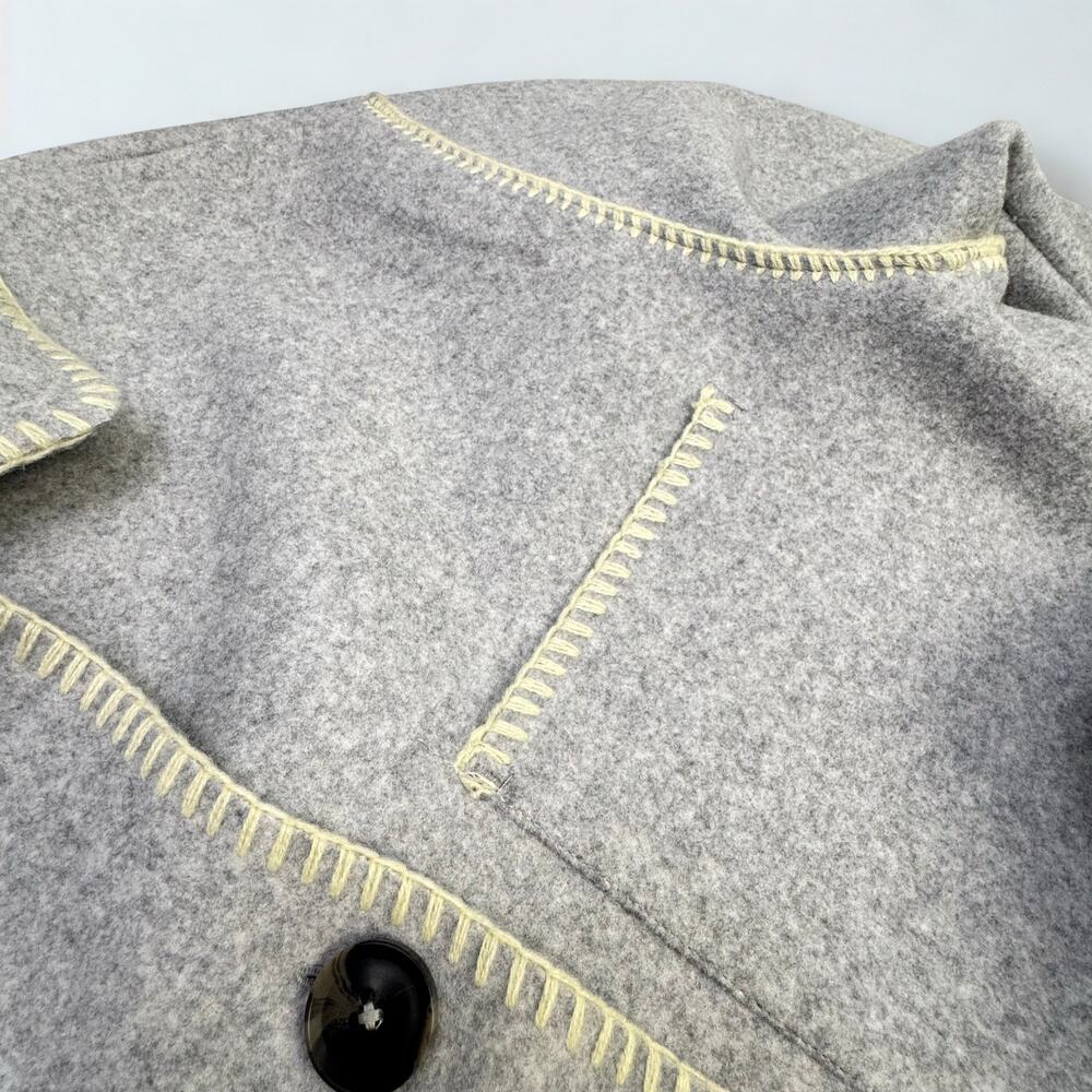 Z Supply Olivia Jacket Sz Small Whipstitch Accent Lagenlook Quiet Money Coastal - Picture 6 of 10